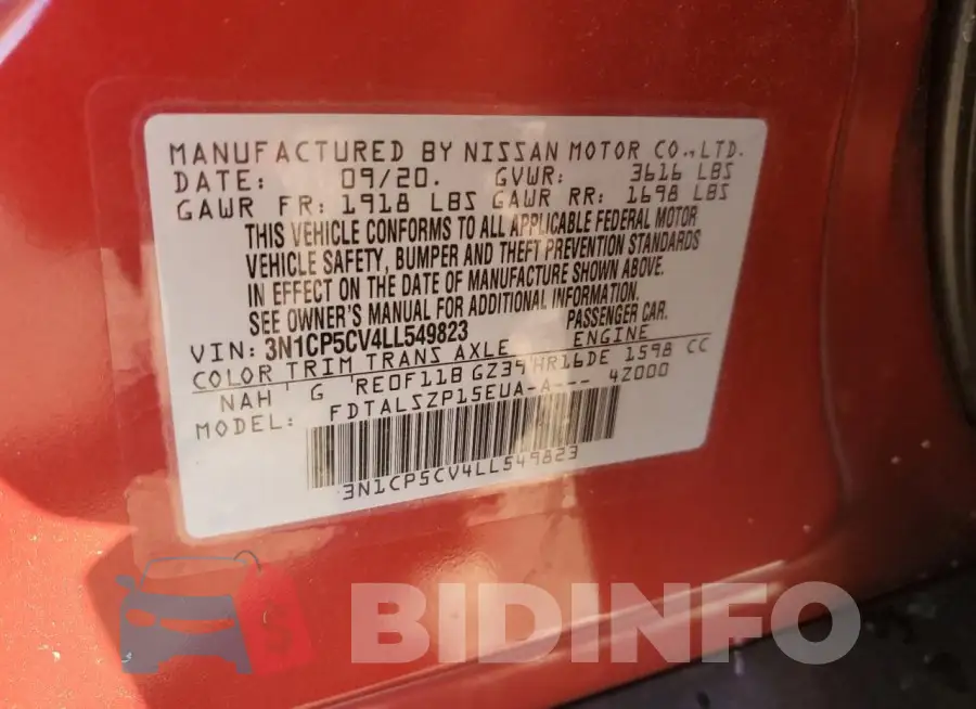 3N1CP5CV4LL549823 Photo# 13