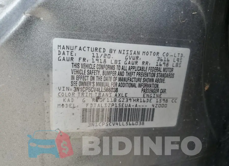 3N1CP5CV4LL566038 Photo# 13