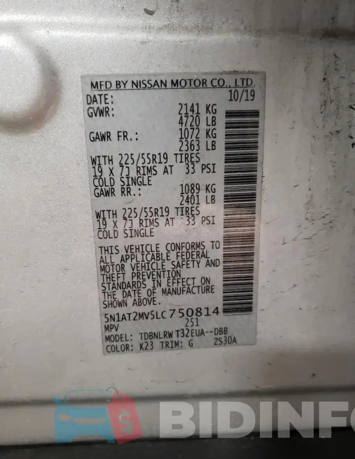 5N1AT2MV5LC750814 Photo# 12