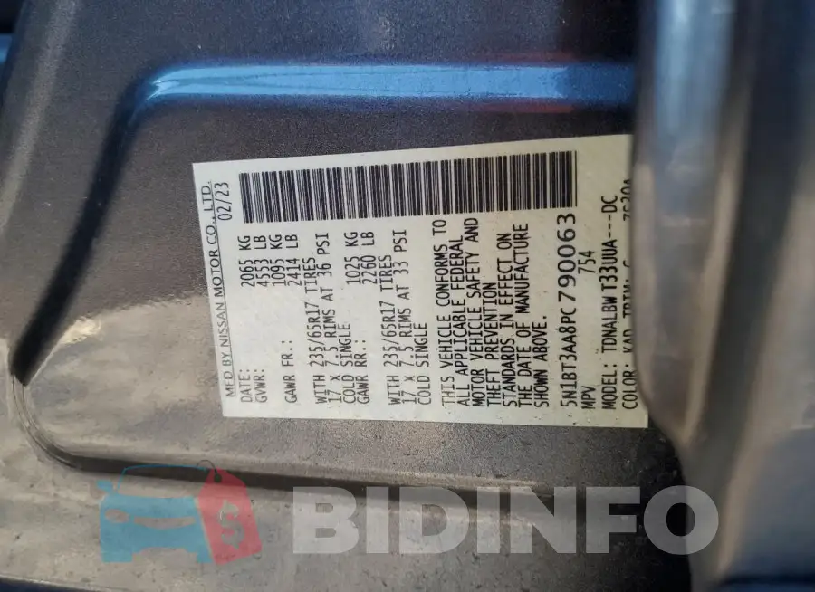 5N1BT3AA8PC790063 Photo# 14