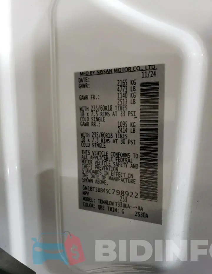 5N1BT3BB4SC798922 Photo# 13