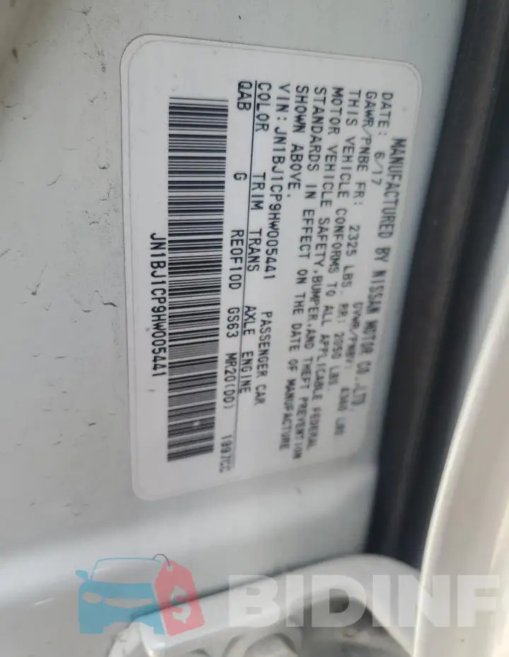 JN1BJ1CP9HW005441 Photo# 13