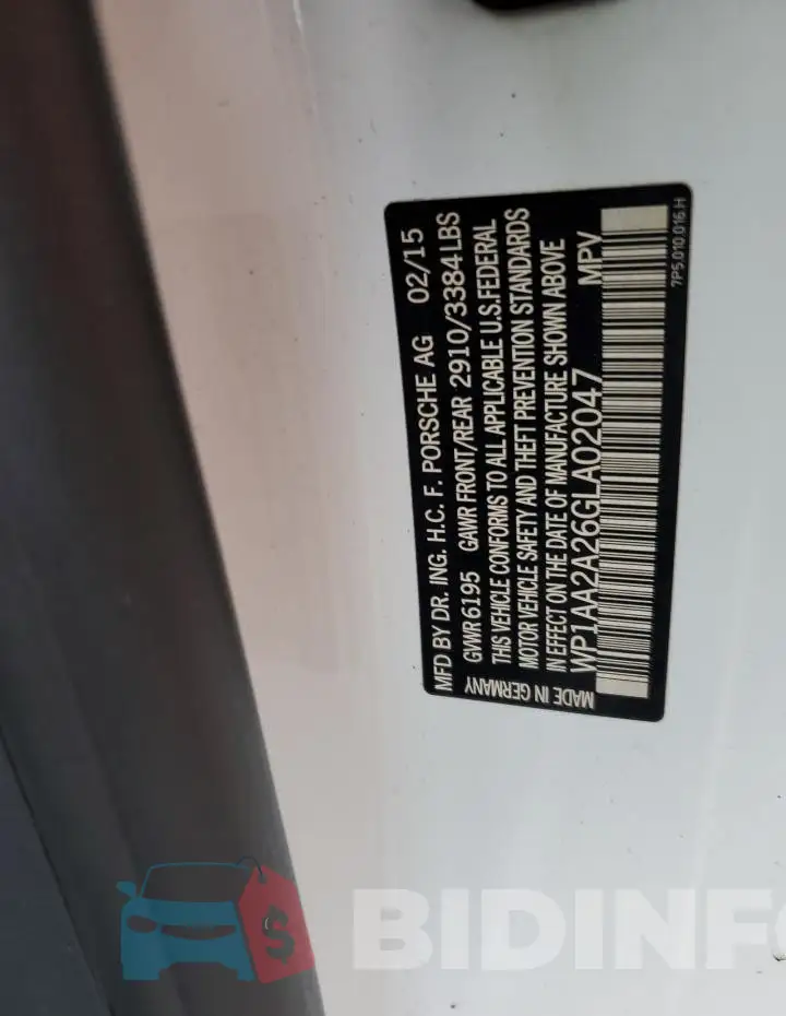 WP1AA2A26GLA02047 Photo# 12