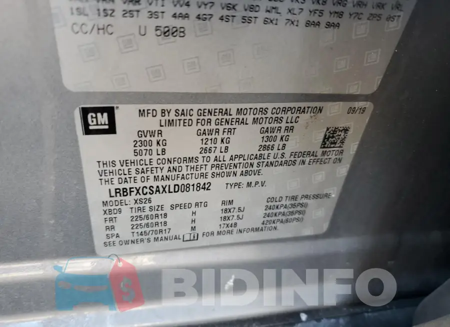 LRBFXCSAXLD081842 Photo# 13