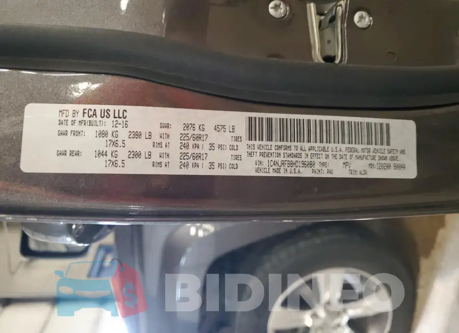 1C4NJRFB8HD196080 Photo# 13