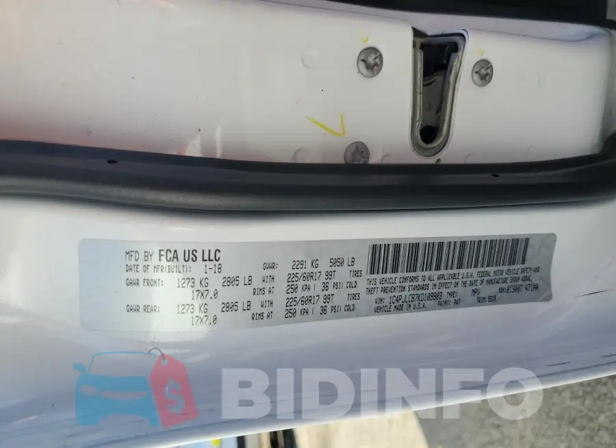 1C4PJLCB7KD109903 Photo# 14