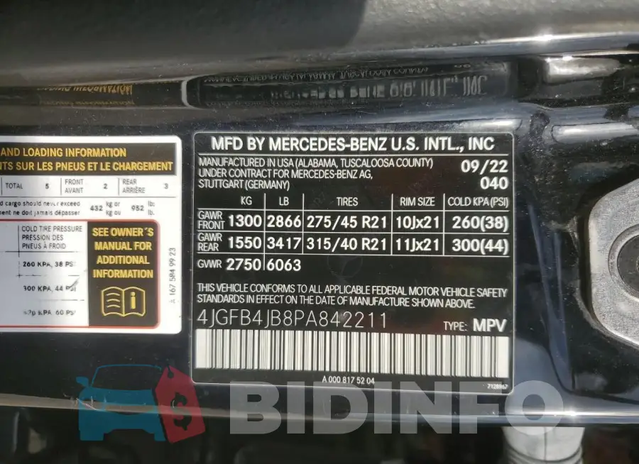 4JGFB4JB8PA842211 Photo# 13