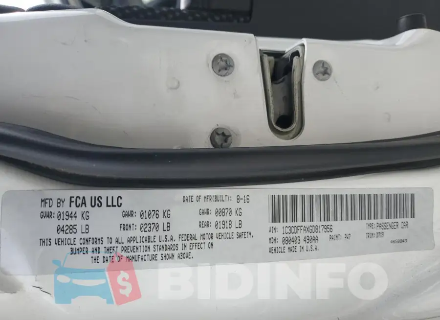 1C3CDFFAXGD817956 Photo# 12