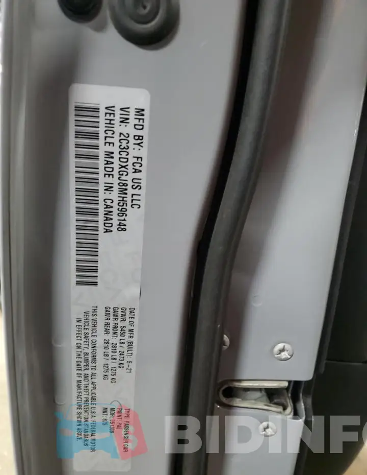 2C3CDXGJ8MH596148 Photo# 12