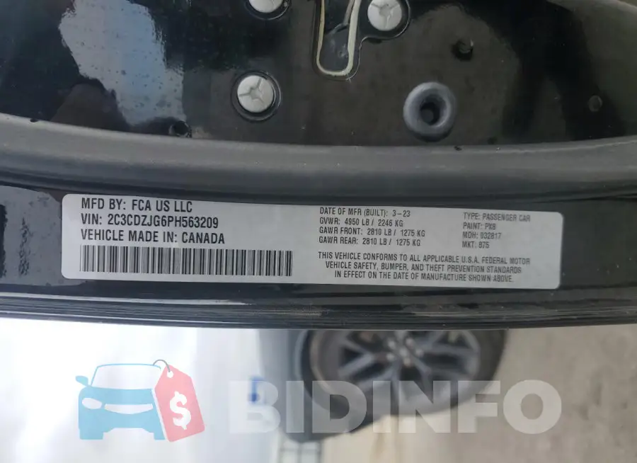 2C3CDZJG6PH563209 Photo# 12