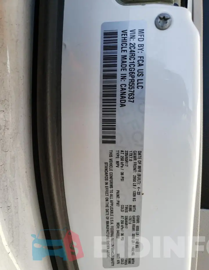 2C4RC1CG6PR557637 Photo# 13