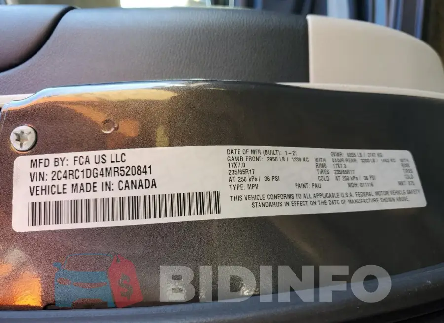 2C4RC1DG4MR520841 Photo# 13