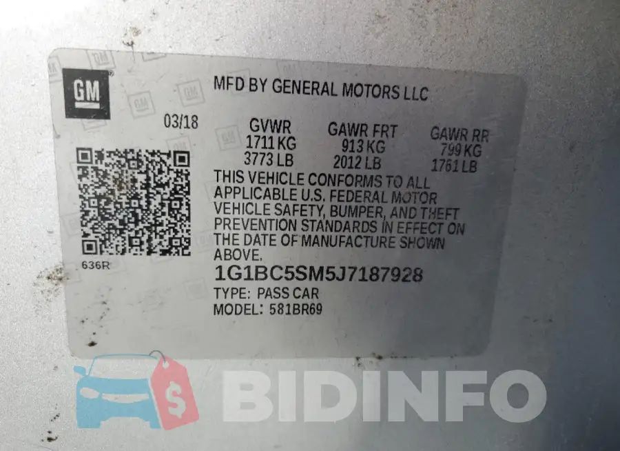 1G1BC5SM5J7187928 Photo# 12