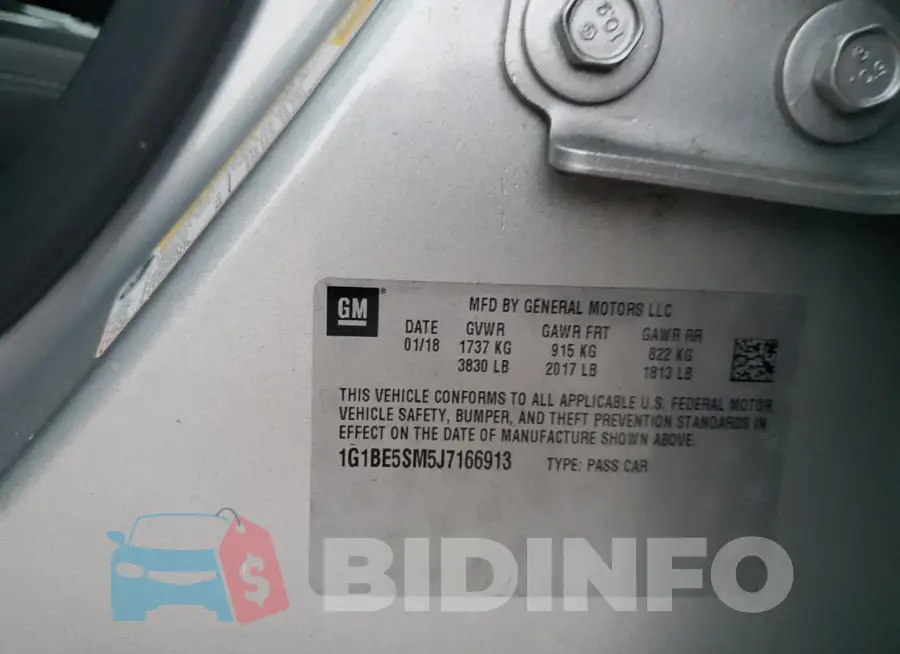 1G1BE5SM5J7166913 Photo# 13