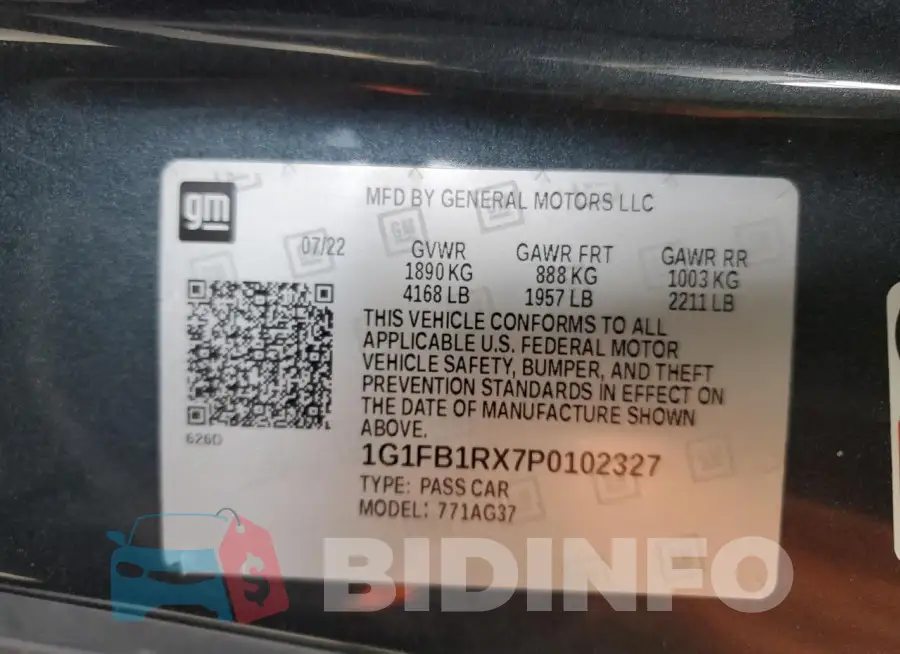 1G1FB1RX7P0102327 Photo# 12