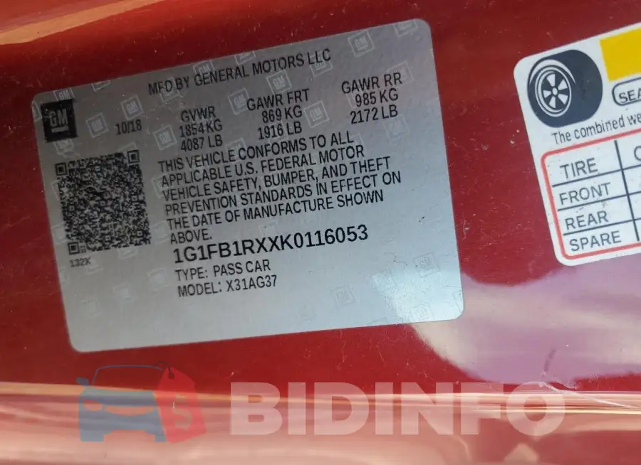 1G1FB1RXXK0116053 Photo# 13