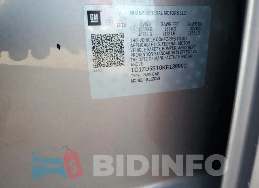 1G1ZD5ST0KF139991 Photo# 12