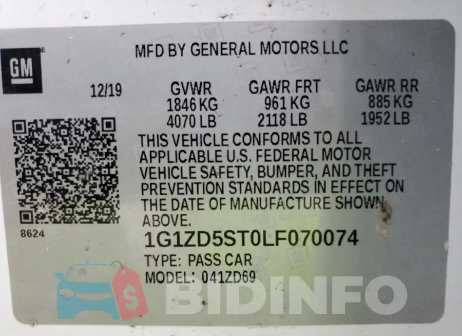 1G1ZD5ST0LF070074 Photo# 12