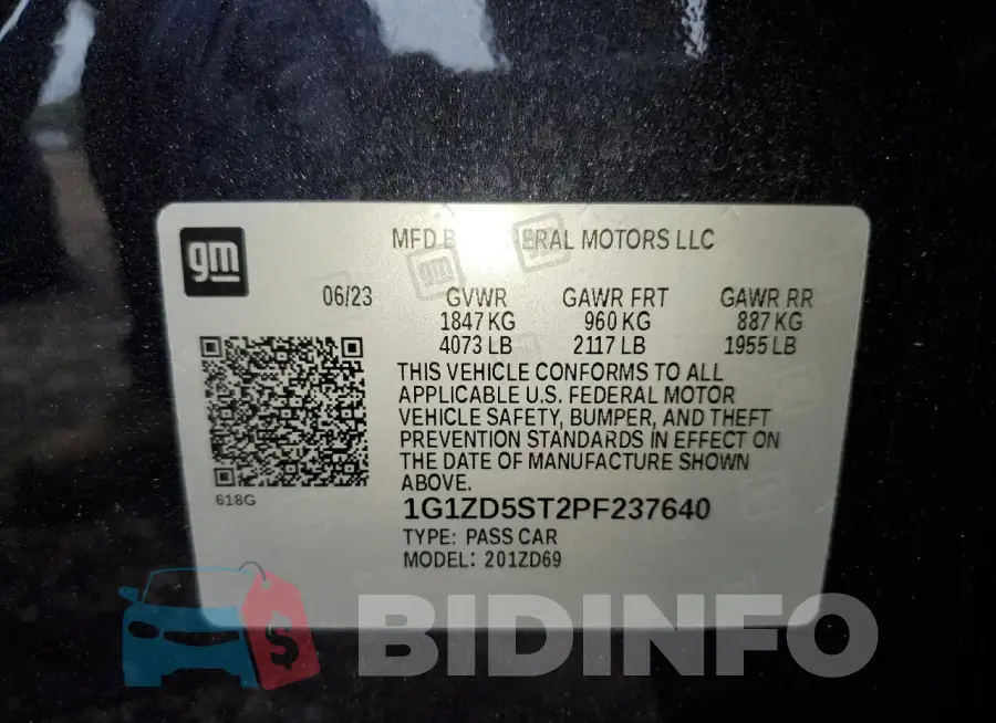 1G1ZD5ST2PF237640 Photo# 12