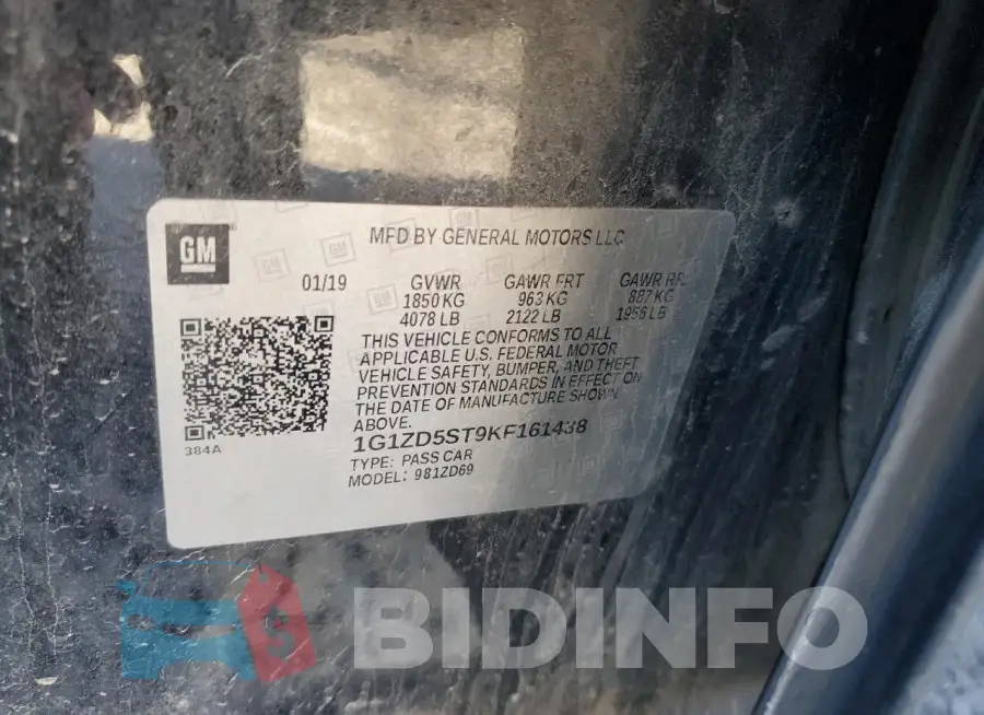 1G1ZD5ST9KF161438 Photo# 12