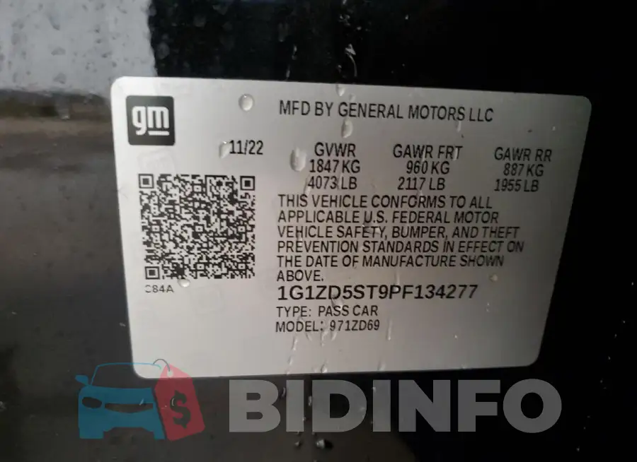 1G1ZD5ST9PF134277 Photo# 12