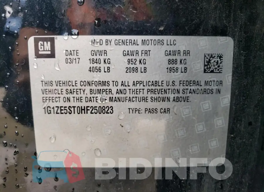 1G1ZE5ST0HF250823 Photo# 12