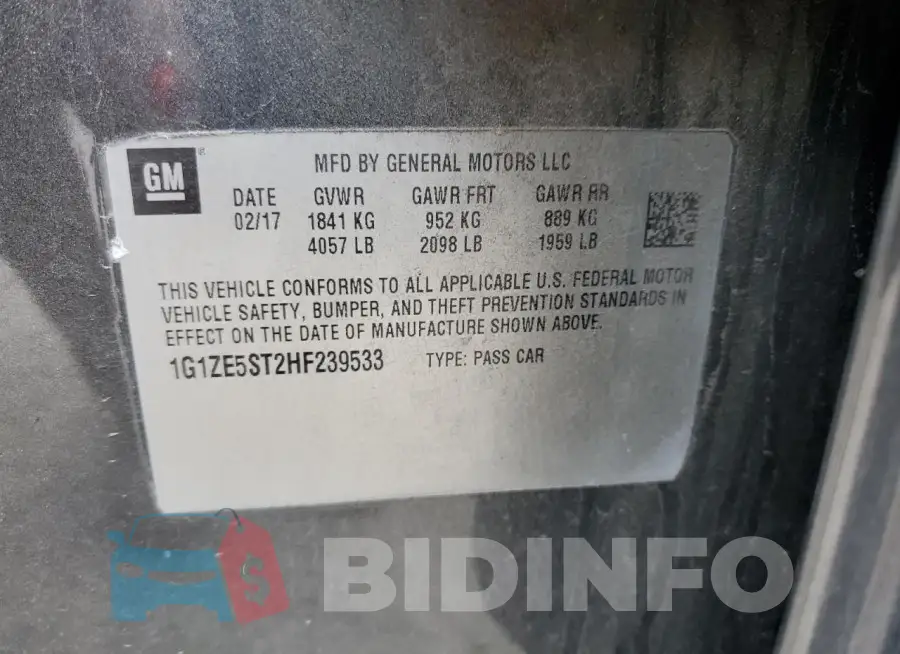 1G1ZE5ST2HF239533 Photo# 13