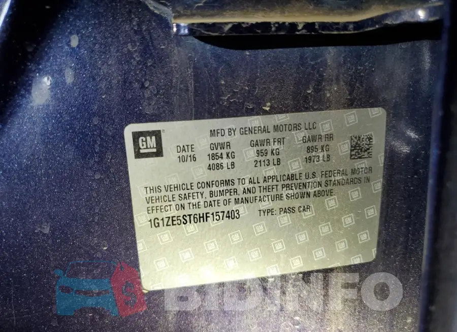 1G1ZE5ST6HF157403 Photo# 12
