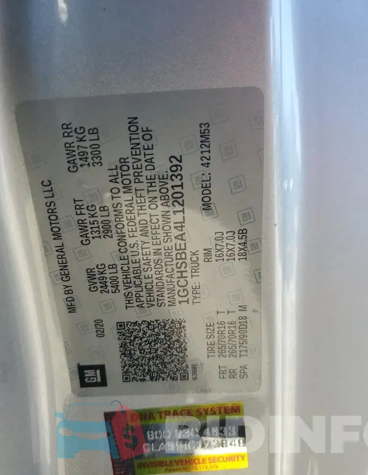 1GCHSBEA4L1201392 Photo# 12