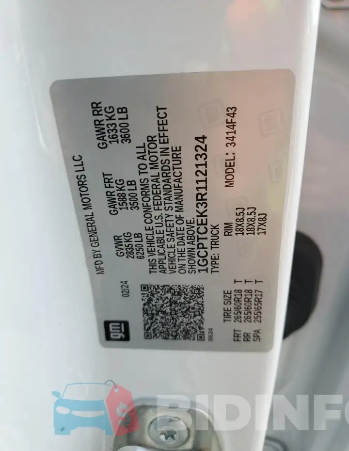 1GCPTCEK3R1121324 Photo# 12
