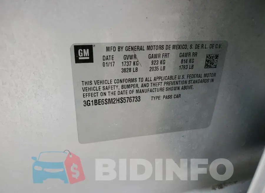 3G1BE6SM2HS576733 Photo# 13