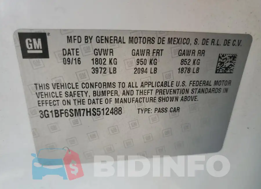 3G1BF6SM7HS512488 Photo# 13