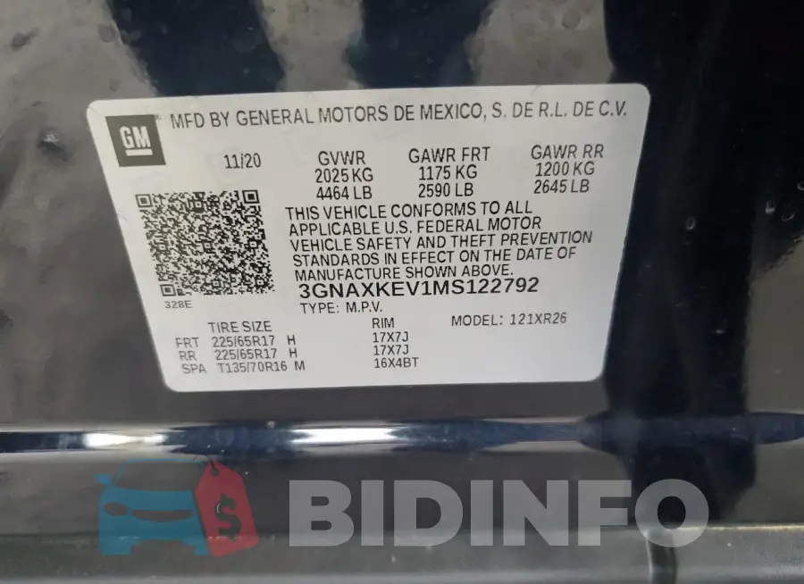 3GNAXKEV1MS122792 Photo# 12