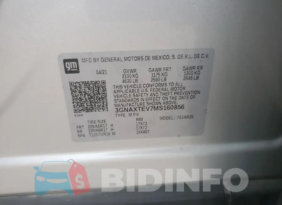 3GNAXTEV7MS160856 Photo# 14