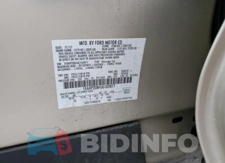 1FAHP2D84JG102877 Photo# 12