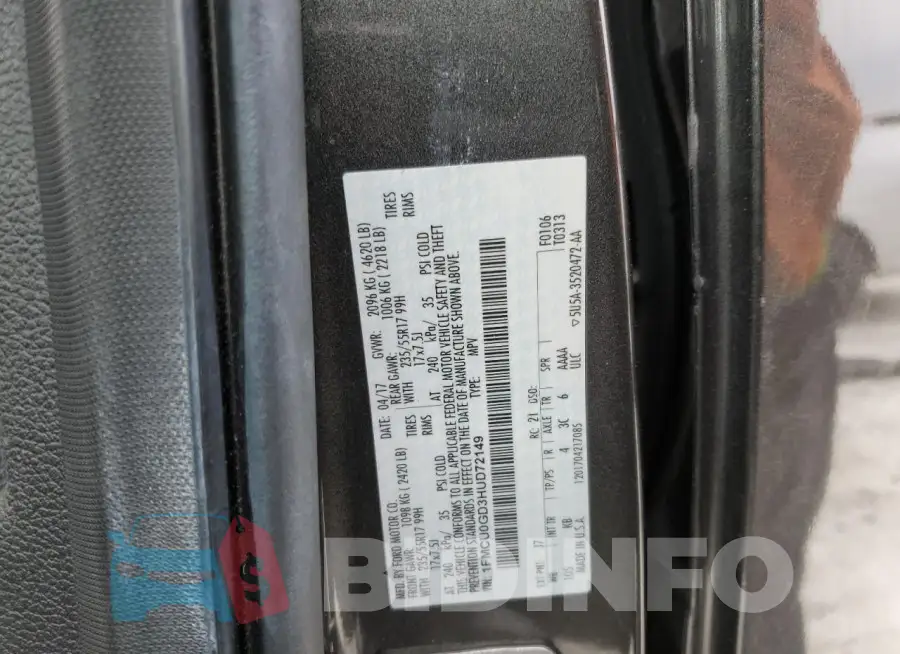 1FMCU0GD3HUD72149 Photo# 13