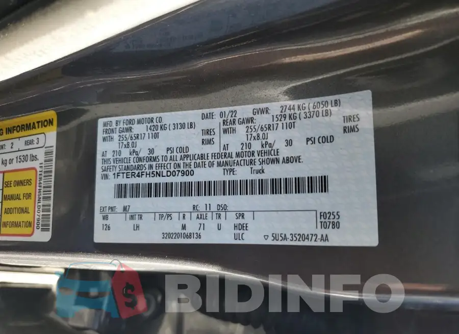 1FTER4FH5NLD07900 Photo# 12