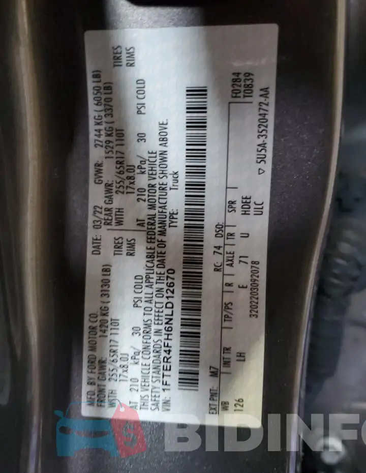 1FTER4FH6NLD12670 Photo# 12