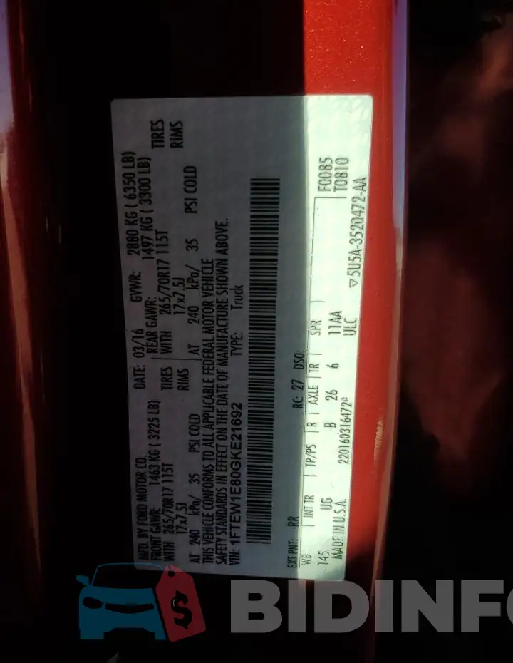 1FTEW1E80GKE21692 Photo# 12
