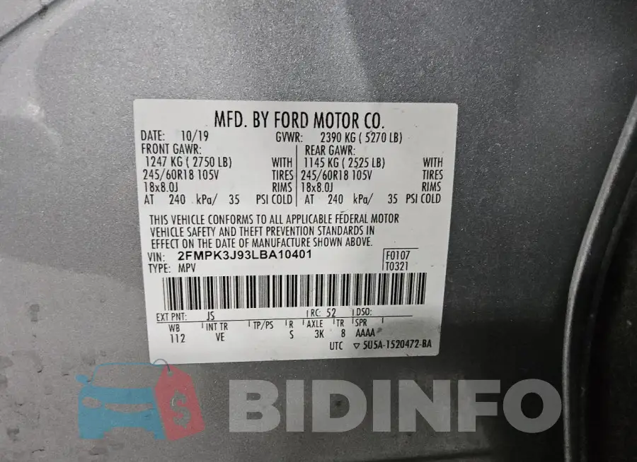 2FMPK3J93LBA10401 Photo# 13
