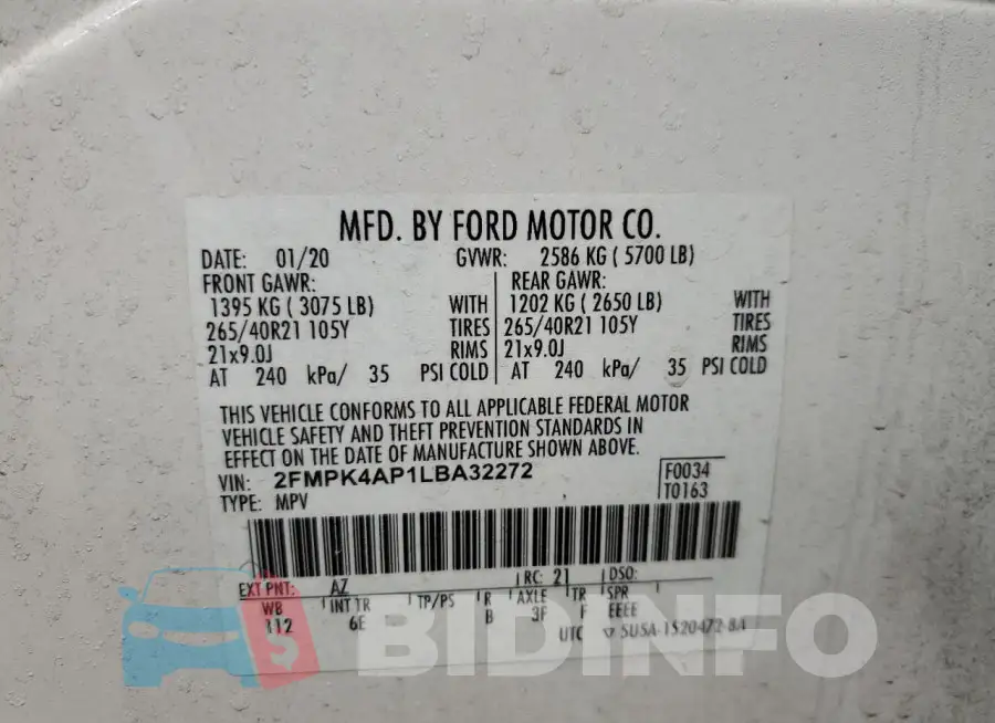 2FMPK4AP1LBA32272 Photo# 13