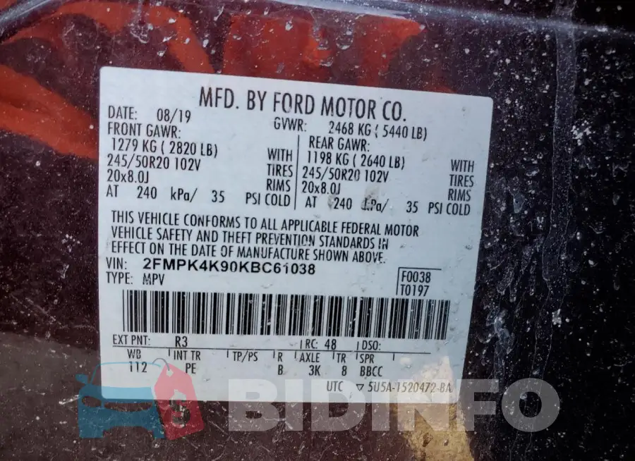 2FMPK4K90KBC61038 Photo# 13