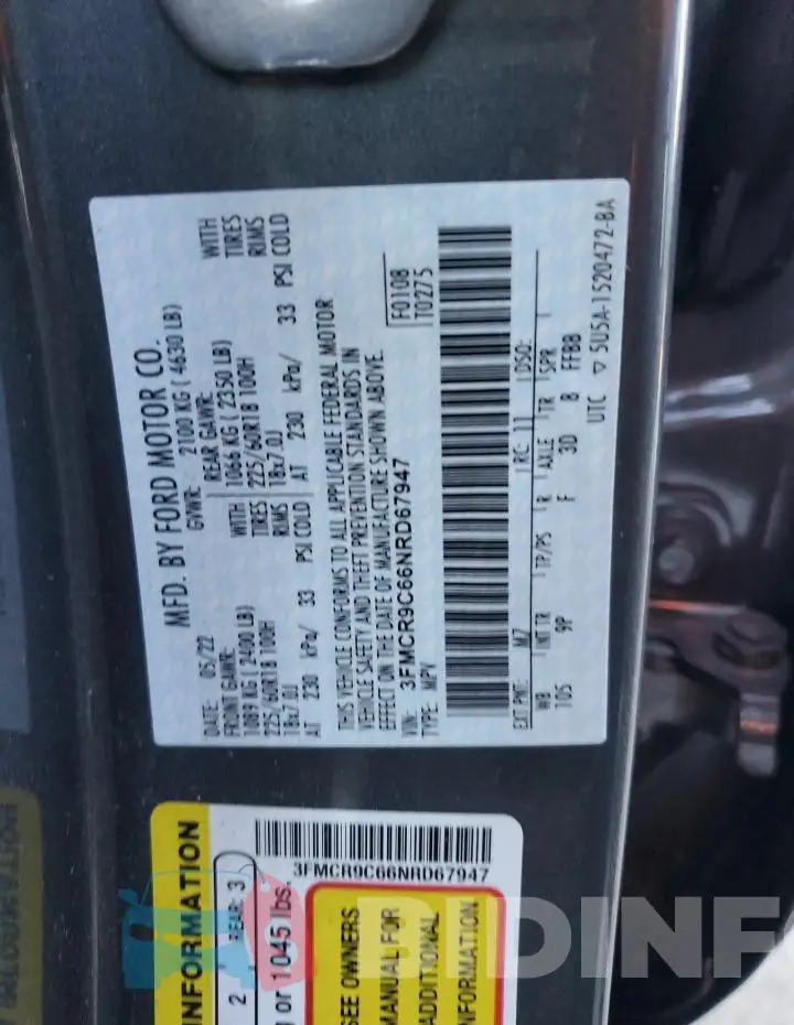 3FMCR9C66NRD67947 Photo# 13