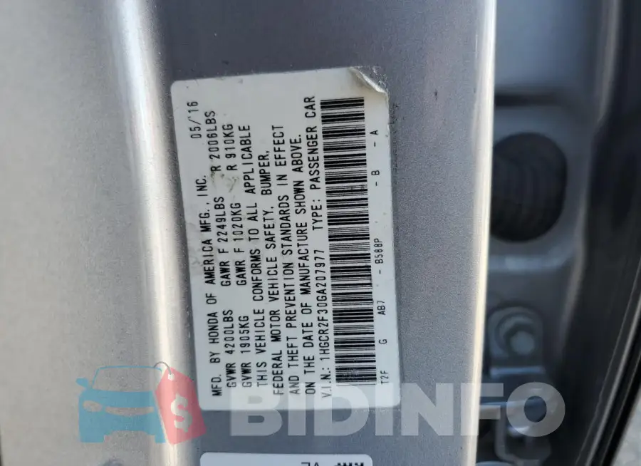 1HGCV1F9XJA158708 Photo# 12