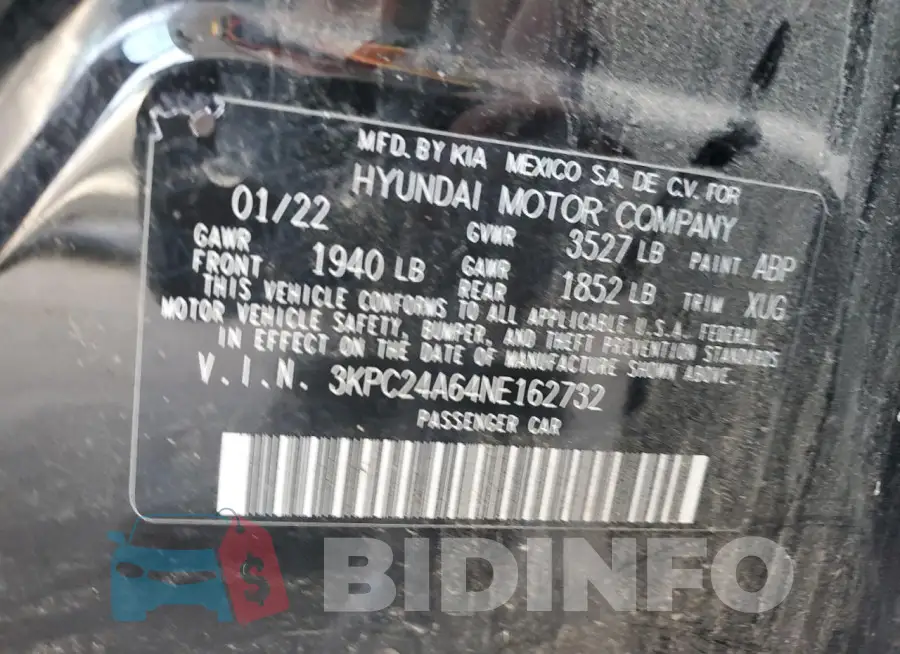 3KPC24A64NE162732 Photo# 12