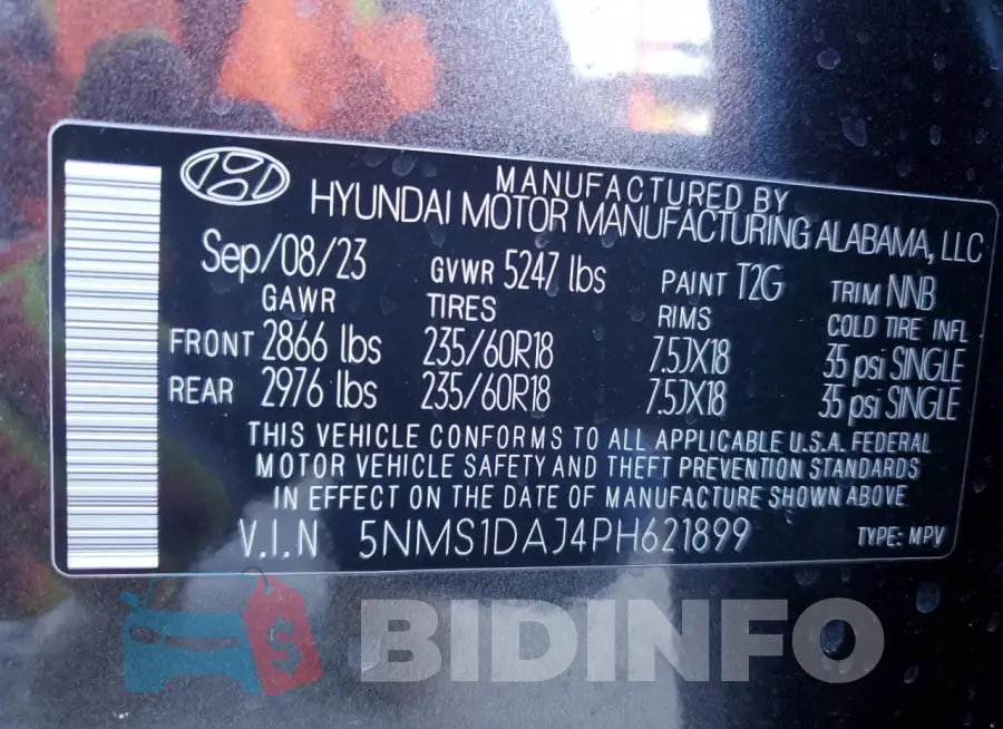 5NMS1DAJ4PH621899 Photo# 14