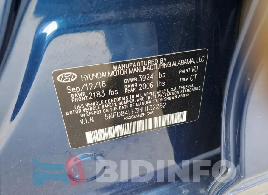 5NPD84LF3HH132282 Photo# 12