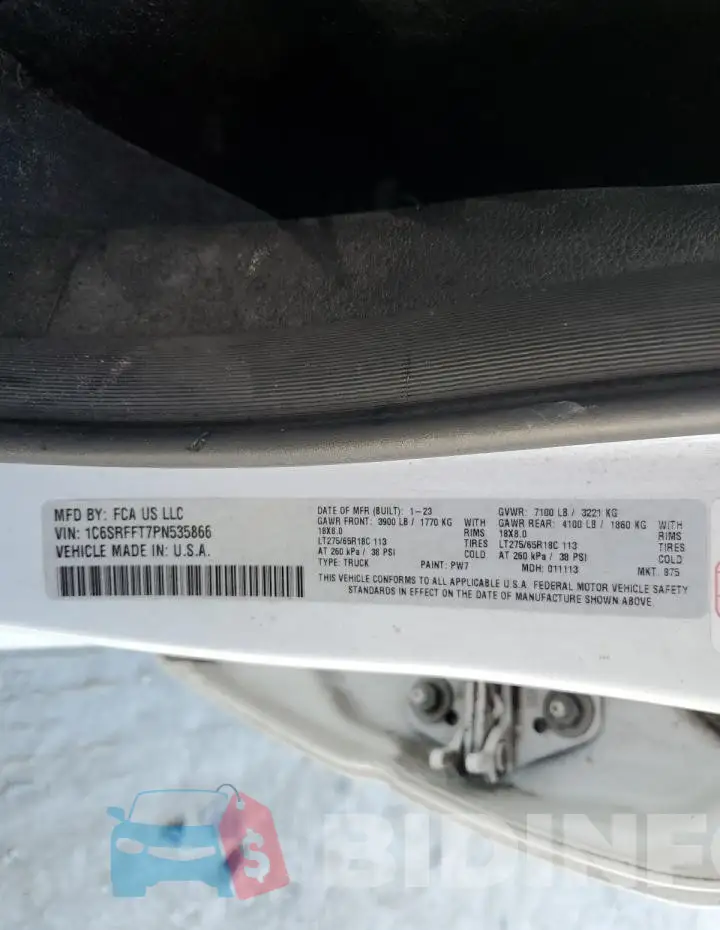 1C6SRFFT7PN535866 Photo# 12
