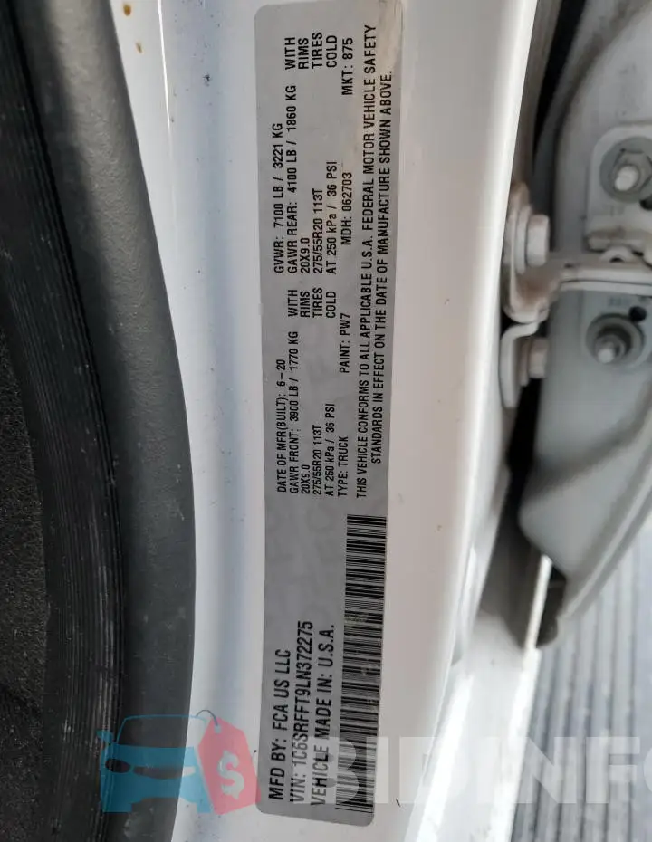 1C6SRFFT9LN372275 Photo# 12