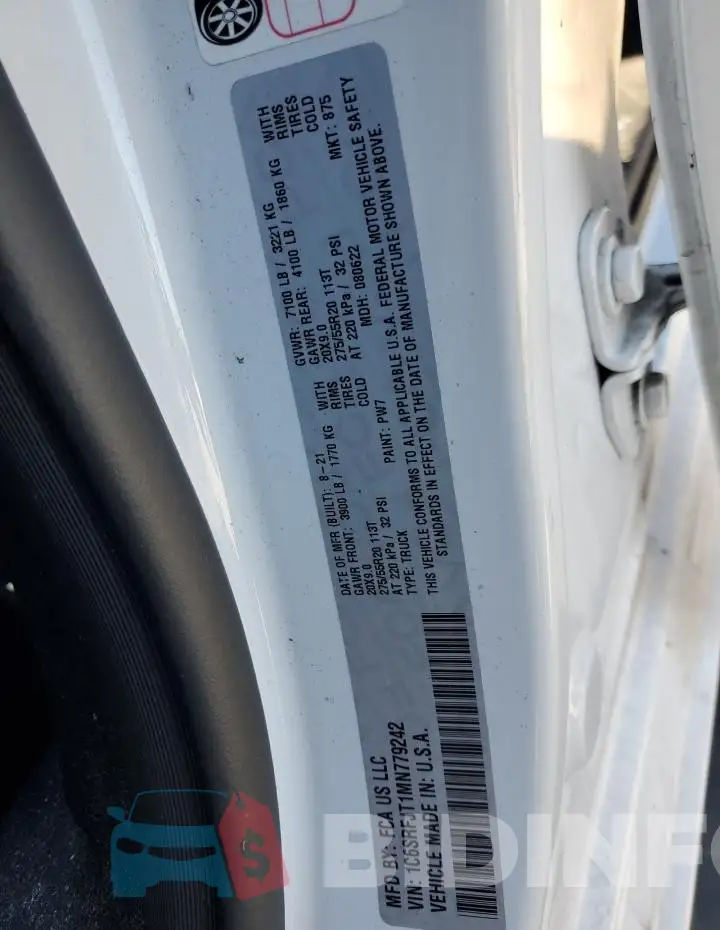 1C6SRFJT1MN779242 Photo# 12